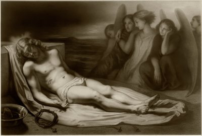 Body of Christ with Angels by Emile Lassalle